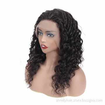 Wholesale Mink Lace Front Wig Vendor Unprocessed Peruvian Hair Virgin Cuticle Aligned Human Hair Frontal 360 Lace Wig Deep Wave